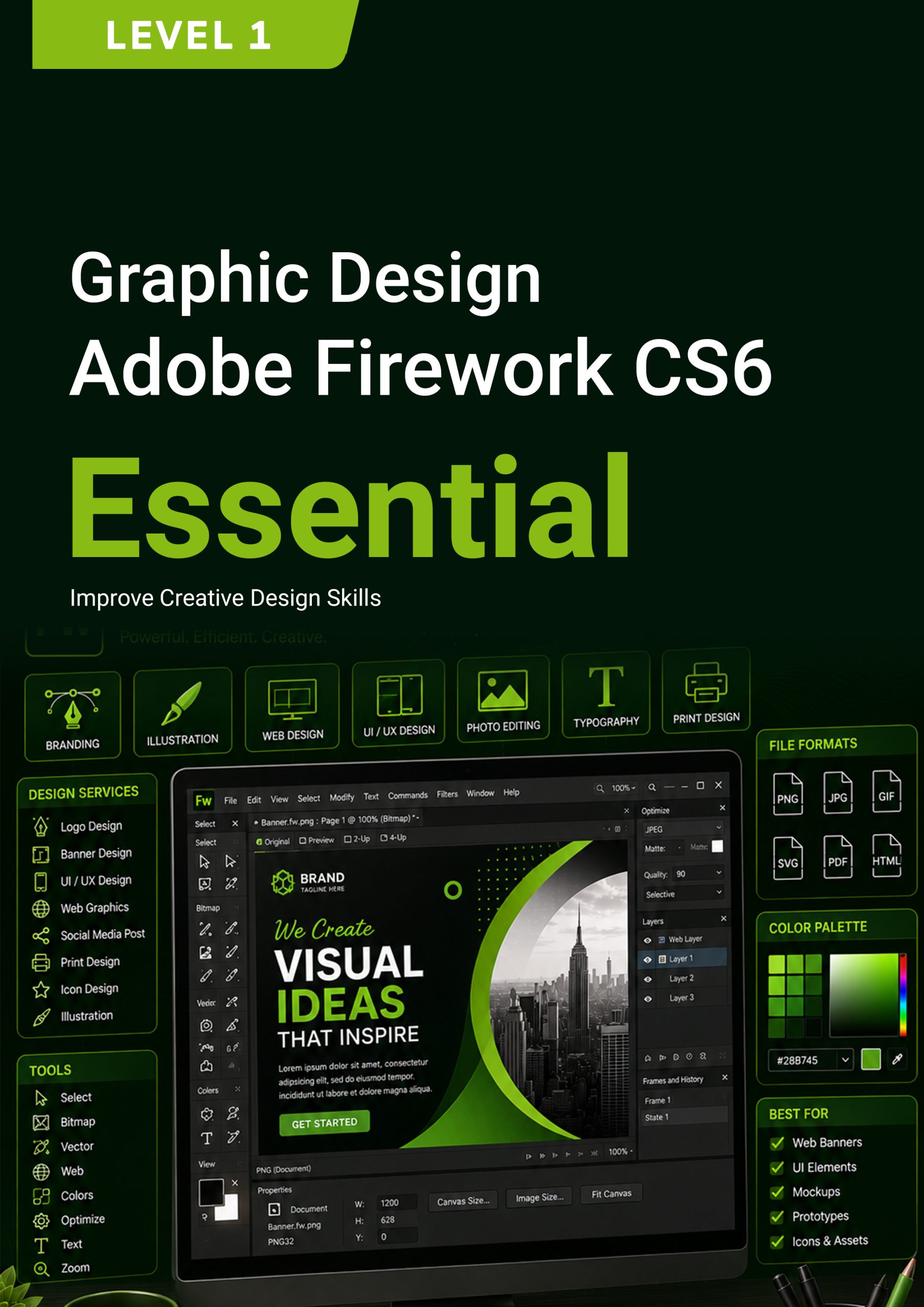 115. Graphic Design (Adobe Firework CS6) Level 1
