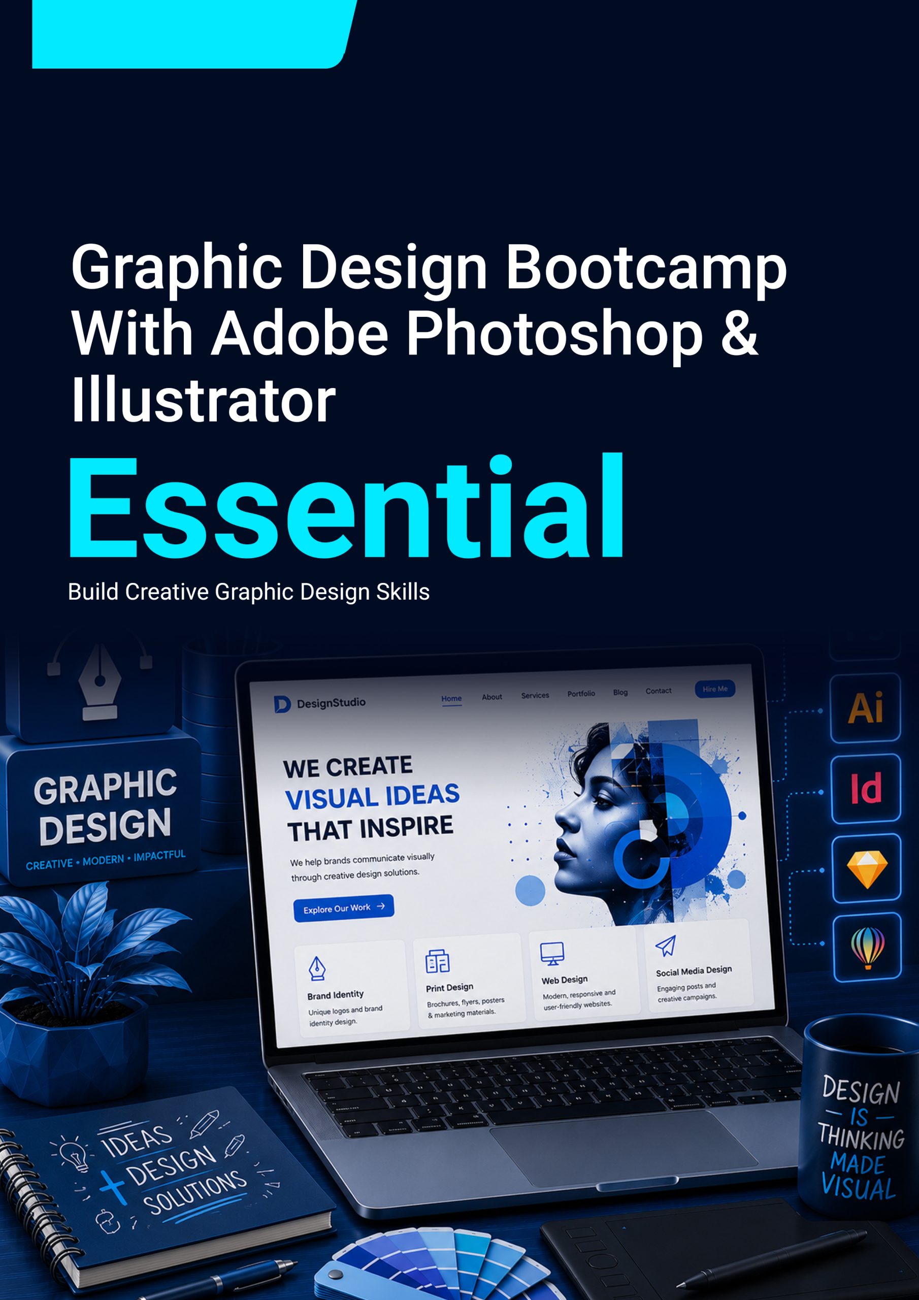 136. Graphic Design Bootcamp With Adobe Photoshop & Illustrator